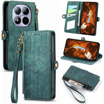 VSECHNONAMOBIL 139590 GEOM Peněženkový obal pro Xiaomi Redmi Note 15 Pro 5G zelený – Zboží Živě