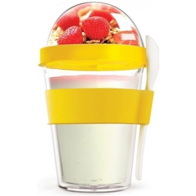 Asobu multifunkční svačinový kelímek YO2GO žlutý 360ml – Zboží Dáma