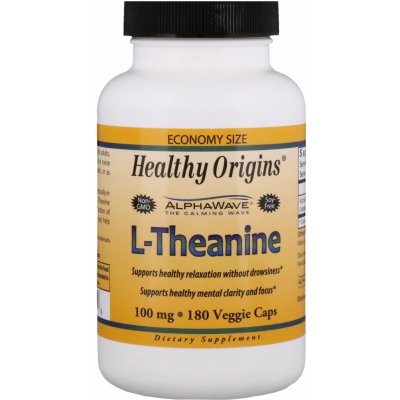 Healthy Origins L-Theanin 100 mg 180 veg kapslí