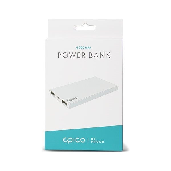 Powerbanka Epico SLIM 4000 mAh bílá