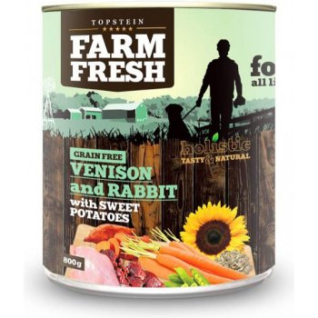 Topstein Farm Fresh Venison & Rabbit & Sweet Potato 6 x 0,8 kg