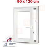 OKNA HNED Plastové okno 90x120 cm (900x1200 mm) bílé otevíravé i sklopné levé – Zboží Mobilmania