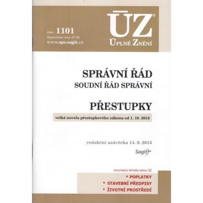 ÚZ č. 1101 - Správní řád, Soudní řád správní, Přestupky – Zbozi.Blesk.cz