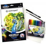 Centropen Aquarelle akvarelové barvy sada 12 kusů + příslušenství – Zboží Dáma