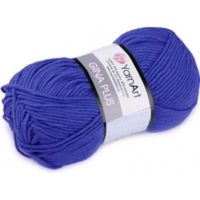 Prima-obchod Pletací příze Gina / Jeans Plus 100 g, barva 13 (47) modrá kobaltová – Zboží Mobilmania