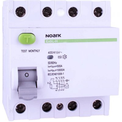 Noark Ex9L-N 4P 63A 300mA 108371 – Zboží Mobilmania