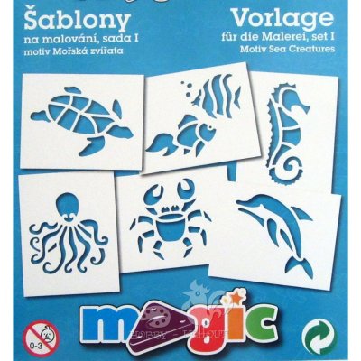 Papírové šablony MAGIC sada I Mořská zvířata – Zboží Dáma