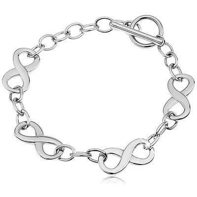 Šperky eshop z chirurgické oceli stříbrné barvy se symboly nekonečna AA21.20
