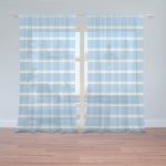 Sablio Záclony Modrobílé pruhy: 2ks 150x250cm – Hledejceny.cz