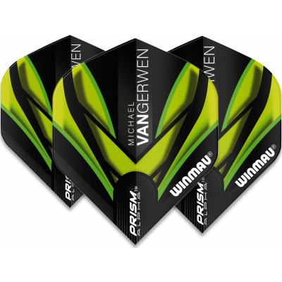 Winmau Prism Alpha Michael van Gerwen Black and Green W6915.145