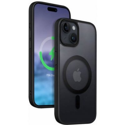 Hybrid Frost MAG Cover iPhone 15 Plus MagSafe černé Case – Zboží Mobilmania