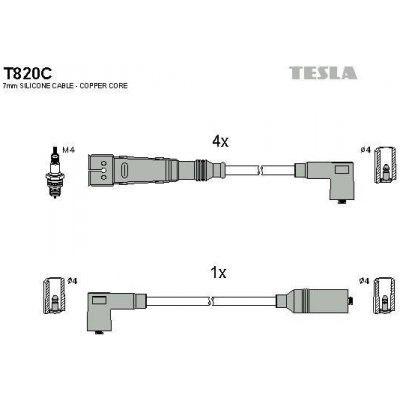 TESLA Zapalovací kabely original TE T820C – Hledejceny.cz