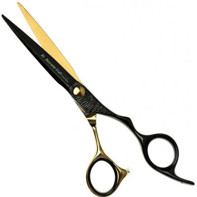 Mr. Mustache Kadeřnické nůžky Craft Black-Gold 5,5" – Zboží Mobilmania