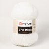 Příze YarnArt pletací příze ALPINE ANGORA 330 bílá, efektní, 150g/150m