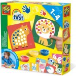 SES Creative Dobarvi si zvířátko baby set prstové barvy se šablonami – Zboží Mobilmania