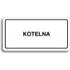 Piktogram Accept Piktogram "KOTELNA" (160 × 80 mm) (bílá tabulka - černý tisk)
