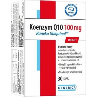 Generica Koenzym Q10 100 mg Kaneka Ubiquinol 30 kapslí – Zboží Dáma