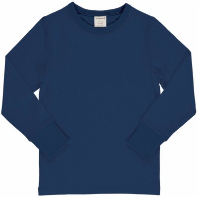 MAXOMORRA dětské tričko s dlouhým rukávem Solid navy BIO – Sleviste.cz