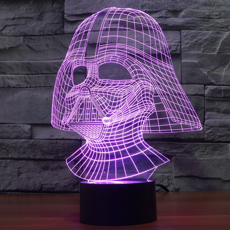 Beling Dětská lampa Darth Vader 7 barevná S9913