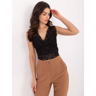 Sublevel Černý krajkový crop d16048w02345a black – Zboží Dáma
