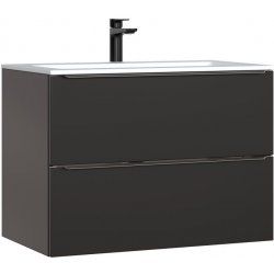 COMAD CAPRI 821 black, šířka 80 cm, matná černá/zlatý dub