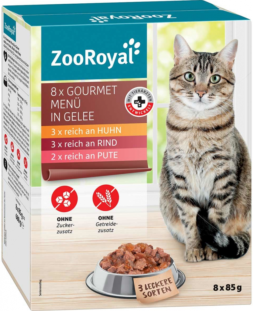 ZooRoyal Gourmet menu v želé 8 x 85 g