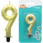 GoDan Dortová svíčka číslice Zlatý diamant číslo: 0 – Zboží Dáma