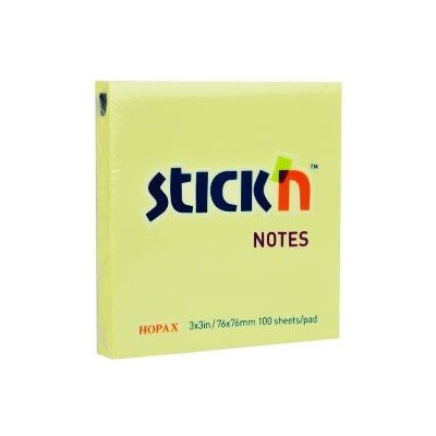 Stick´n Samolepicí bloček, pastelově žlutá, 76 x 76 mm, 100 listů, STICK N 21007 ,balení 100 ks 532727 – Hledejceny.cz