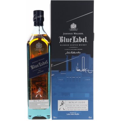 Johnnie Walker Blue Label Cities of the Future Berlin 2220 40% 0,7 l (kazeta) – Zboží Mobilmania