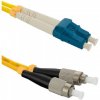 síťový kabel Qoltec 54054 Optic Patchcord LC/UPC - FC/UPC SM 9/125 G652D, 5m