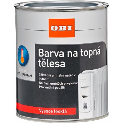 OBI Barva na topná tělesa lesklá bílá 750 ml – Zboží Mobilmania