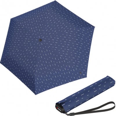 Knirps US.050 RAIN BLUE lehký dámský skládací plochý deštník