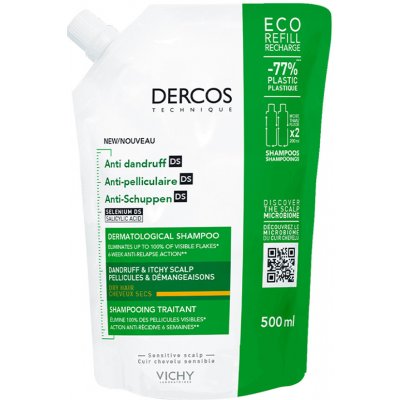 Vichy Dercos šampon proti lupům na suché vlasy 500 ml náhradní náplň