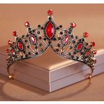 B-Top korunka do vlasů diadém s krystaly Symphonia červená – Sleviste.cz