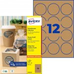 Avery Zweckform A4 etiket L7106-25 Ø 60 mm, 25 listů A4, barva natur hnědá, 300 ks etiket v balení – Sleviste.cz
