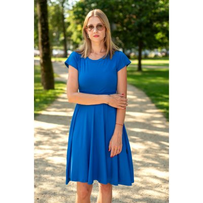 Jsem máma bambusové kojicí šaty královská modř – Sleviste.cz