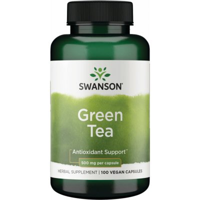 Swanson Zelený čaj 500 mg 100 rostlinných kapslí – Hledejceny.cz