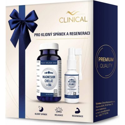 Clinical Magnesium Chelát B6 + Melatonin spray 100 tablet + 30 ml – Hledejceny.cz