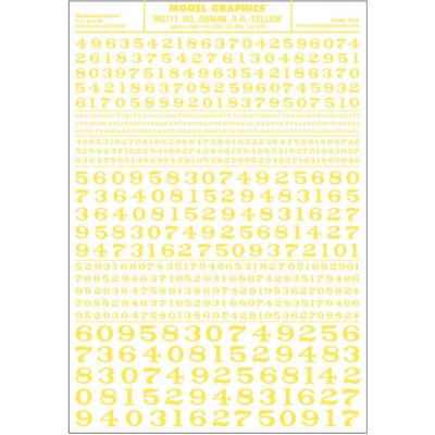 Woodland Scenics propisot číslice Roman R.R. žluté MG711 – Zboží Mobilmania