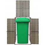 Greatstore Polyratanový 70 x 80 x 117 cm šedý – Zboží Dáma