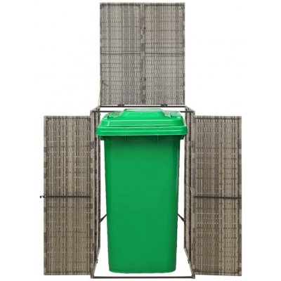 Greatstore Polyratanový 70 x 80 x 117 cm šedý – Zboží Dáma