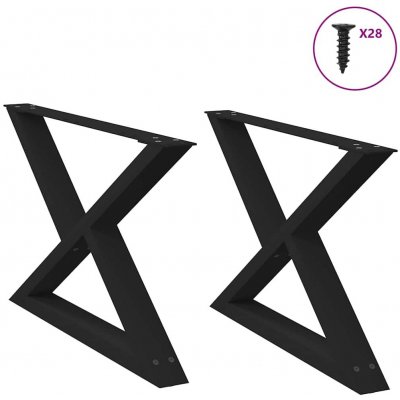 Omaxi 958779 Nohy konferenčního stolku 2 ks černé 70 x 42-43,3 cm ocelové – Sleviste.cz