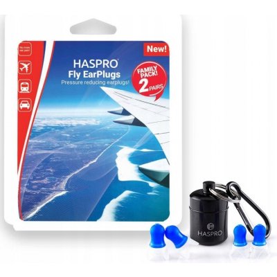 Haspro Fly Rodinné balení (S/M) špunty do uší na cestování 2 páry