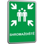 Velkoplošné cedule - Shromaždiště text lisovaný plech 500x300 mm – Zboží Dáma