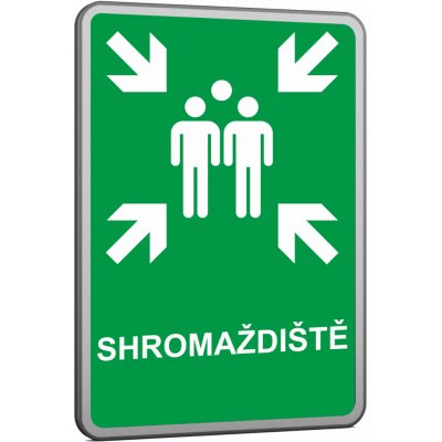 Velkoplošné cedule - Shromaždiště text lisovaný plech 500x300 mm – Zboží Dáma