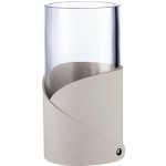 Váza FOLD NUPO 15 cm, ústřicová, kůže / sklo, LIND DNA – Hledejceny.cz