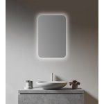 Deutscher Online Handel Talos LED zrcadlová skříňka oválná se světlem 40 x 60 x 10 cm - vysoce kvalitní hliníkové tělo v matné černé barvě s vypínačem - světelné zrcadlo s neutrálním bílým světlem - k – Zboží Mobilmania