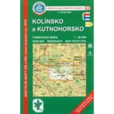 KČT 42 Kolínsko a Kutnohorsko 1:50 000 Turistická mapa – Hledejceny.cz