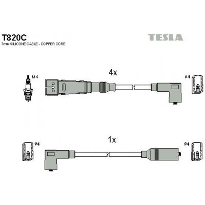 Sada kabelů pro zapalování TESLA T820C – Hledejceny.cz
