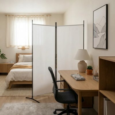 VidaXL Paraván dvoudílný hnědý 175 x 180 cm textil – Zboží Dáma